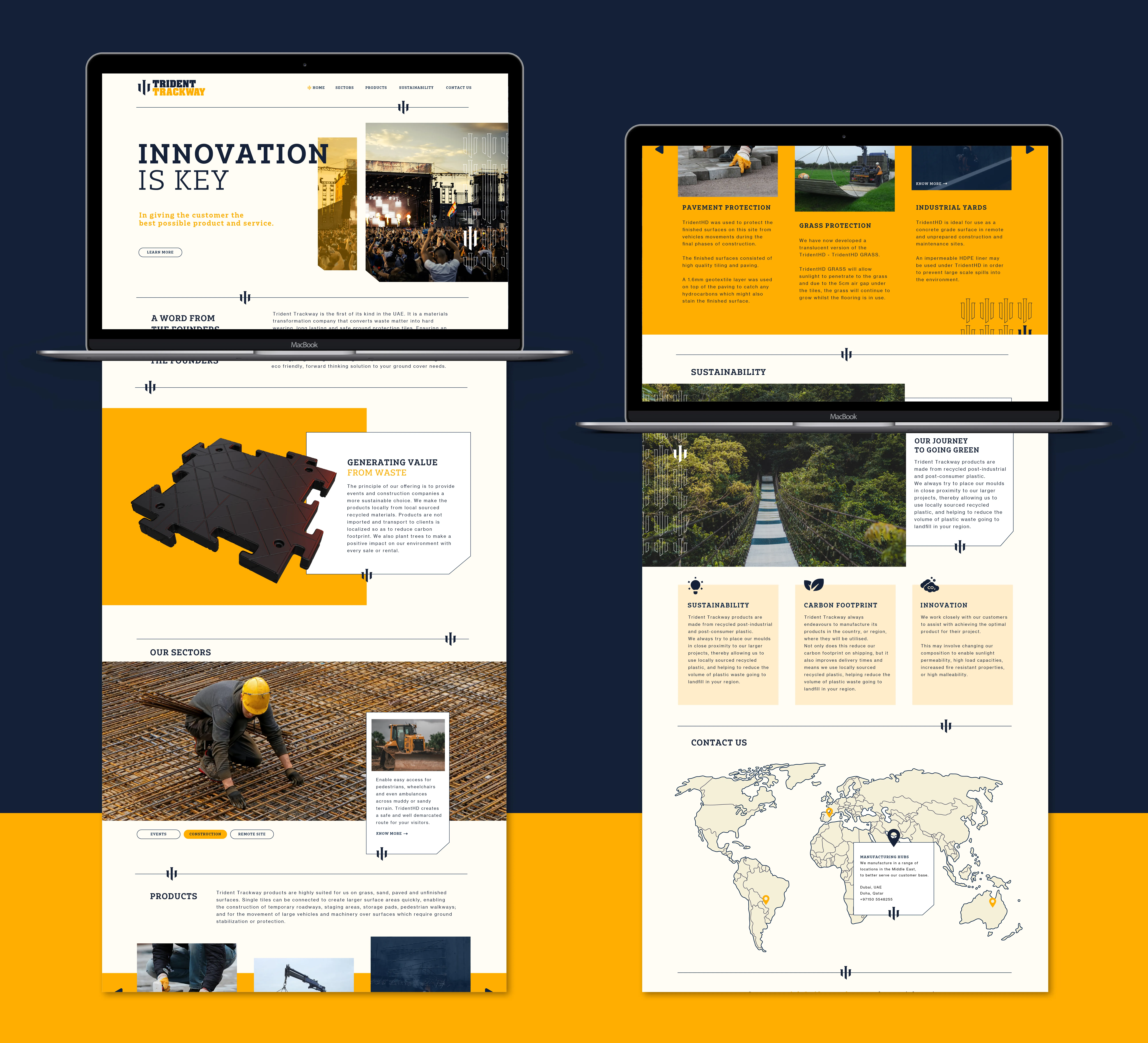Trident Trackway brand application